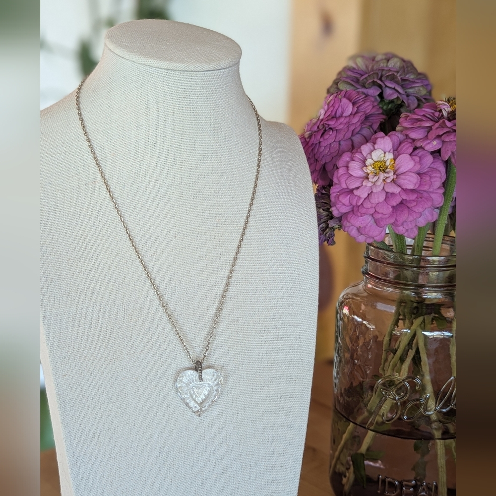 Waterford Crystal Heart 925 Sterling Silver Pendant/Necklace